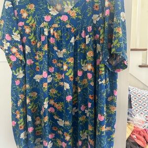 Sew In Love Blue Boxy Blouse with Relaxed Fit